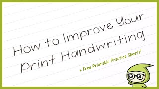 How to Improve Your PRINT Handwriting 🖊️ [upl. by Eillib]