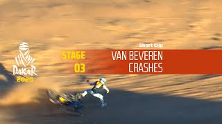 Dakar 2020  Stage 3  Van Beveren Crashes [upl. by Amocat175]