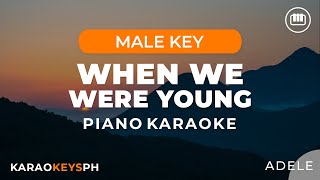 When We Were Young  Adele Male Key  Piano Karaoke [upl. by Ariajay]