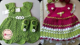 Crochet Handmade Baby Frock New Design 2024🌛CrochetBabyFrock 36 MonthsCrochet Babydress 36 months [upl. by Annaoy]