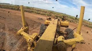 1977 Caterpillar 140G working on rice paddy drainage [upl. by Hsenid]