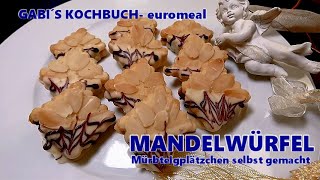 MANDELECKEN mit SCHOKOLADENFÜLLUNG zarte Mürbteigplätzchen einfach selbst gebacken [upl. by Angi]