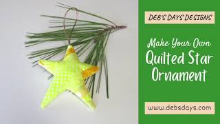 Quilted Star Christmas Tree Ornament Sewing Tutorial  DIY Holiday Decor [upl. by Aletsirc269]