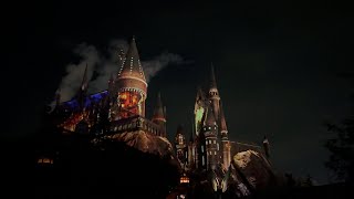 Hogwarts Castle light show  Universal Studios Hollywood [upl. by Aniar415]