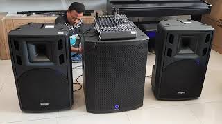 Speaker Huper HA400 VS Sub Turbosound IQ18 amp Mixer Super Phantom 6 [upl. by Ellivnarg]