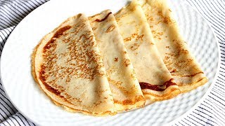 Cómo hacer crepes caseros finos y tiernos [upl. by Adlev]