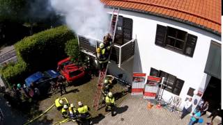 Feuerwehr München Forstenried Zimmerbrand [upl. by Akenet]