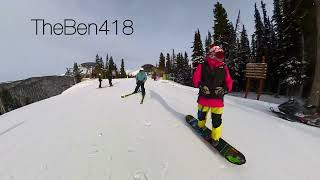 BINDINGLESS POWDER SNOWBOARDING [upl. by Madelle415]