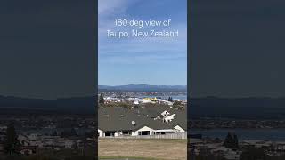 180 deg view of Taupo New Zealand taupo newzealand lake nature adventure [upl. by Kirenoj797]