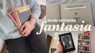 reading vlog 📔 uma semana e alguns dias lendo só fantasia 💭⚔️ [upl. by Salis]