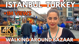 ISTANBUL TURKEY CITY CENTER 4K WALKING TOUR GRAND BAZAAREMINONUSIRKECI  SHOPSSTREET FOODSBAZAAR [upl. by Wivinah]