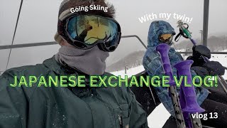 Japan Exchange Vlog 🇯🇵 My HOST family brought us SKIING ⛷ VLOG 13 [upl. by Noslien]