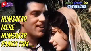 Humsafar Mere Humsafar Pankh Tum  COLORIZED Song  Mukesh amp Lata Mangeshkar  Purnima 1965 [upl. by Notlih]