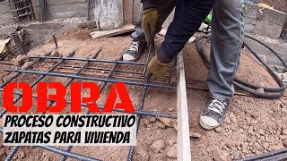 ✅ Proceso constructivo de zapata  CAP 01 Vivienda Santo DomingoCarabayllo [upl. by Retxed]