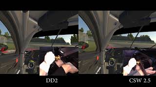 Fanatec DD2 vs Clubsport 25 Wheel Base CSW 25 Side by Side in iRacing [upl. by Hamish]