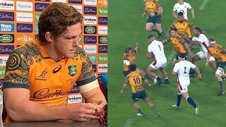 Michael Hooper talks through his massive hit with Ellis Genge as Australia react to England loss [upl. by Nevai]