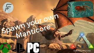 Ark Survival Evolved How to spawn a Manticore [upl. by Ag]