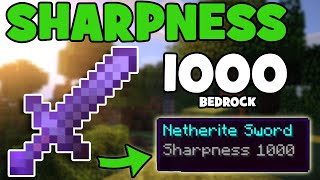 How to Get a Sharpness 1000 Sword In Minecraft Bedrock  Bedrock Command Block Tutorial [upl. by Ahsened425]