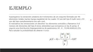 Distribución Hipergeométrica [upl. by Ennis]