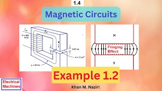 Example 12  Calculating Total Reluctance  Magnetic Circuit  Chapman [upl. by Magena]