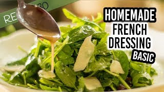 Homemade French Salad Dressing with olive oil and garlic [upl. by Anaj]