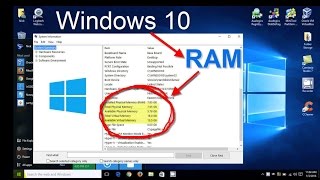 Windows 10  How to check RAMMemory  System Specs  Free amp Easy [upl. by Esilrac]