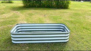 Galvanized Steel Planter Box  EASY TO ASSEMBLE  Raised Garden Bed [upl. by Hunsinger502]