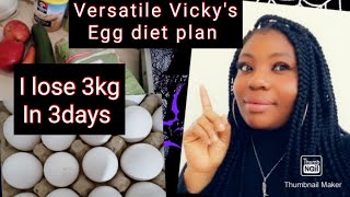 I tried versatile Vickys egg diet for 3days 900 caloriesamazing resultsweightloss [upl. by Shirberg356]