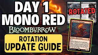 Day 1 Bloomburrow Standard Mono Red Aggro Update Guide  MTG Arena mtg [upl. by Shelbi678]