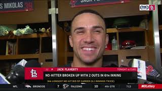 Flaherty on carrying nohitter into the sixth inning Its never a secret [upl. by Faria]