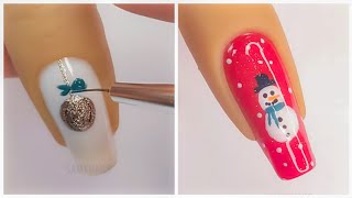 Unhas decoradas fáceis de Natal [upl. by Ellehcen]