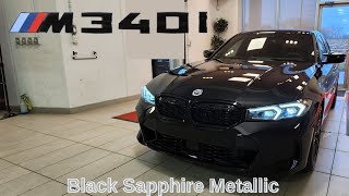 NEW ARRIVAL 2023 BMW M340i xDrive Black Sapphire Metallic Tacora Red M Performance Exhaust MPE [upl. by Jaban]