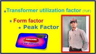 Transformer utilization factor TUF Form factor Peak factor [upl. by Avi]