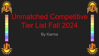 Unmatched Competitive Tier List Fall 2024 [upl. by Yenahs]