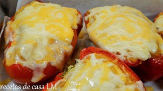 LOS PIMIENTOS RELLENOS MÁS RICOS Y DELICIOSOS DEL MUNDO ENTERO receta fácil y rápida [upl. by Elliot678]