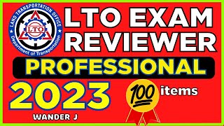 PROFESSIONAL LTO EXAM REVIEWER  PROFESSIONAL DRIVERS LICENSE  TAGALOG  Wander J [upl. by Mikel]