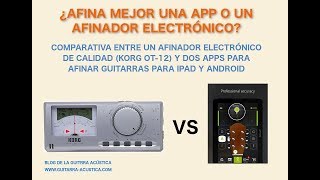 Comparativa afinador electrónico vs apps para afinar la guitarra [upl. by Schou]