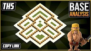 NEW Beast TH5 HYBRIDTROPHY Base 2023 COC Town Hall 5 TH5 Trophy Base Design  Clash of Clans [upl. by Colb]