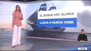 El Buque Escuela ARC GLORIA llega a Nueva York ⚓🗽⛵📺 [upl. by Nessim]