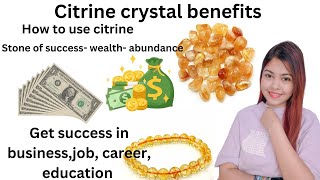 BENEFITS OF CITRINE STONE IN HINDI  citrine for Money success citrine citrinecrystal [upl. by Anica94]