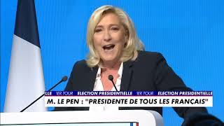 Marine Le Pen appelle quottous ceux qui nont pas votéquot Macron à la quotrejoindrequot [upl. by Ianahs]