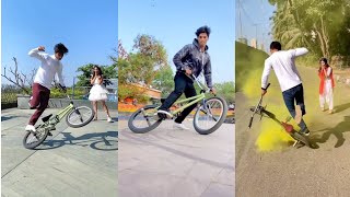 BMX Cycle Stunt  New bmx cycle stunt tik tok video  BMXCycleStunt​ [upl. by Idissac732]