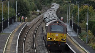 DB British Pullman 67021  67024 are seen passing Freshford working 1Z82 London Victoria to Bath Spa [upl. by Nuhsyar]