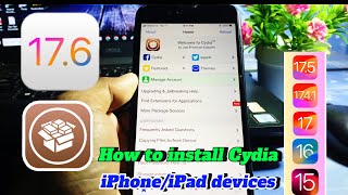 How to install Cydia on iPhoneiPad iOS 176  iOS 150  Palen1x Jailbreak iOS 176  iOS 150 [upl. by Arvell]