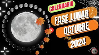 🌗FASES de la LUNA OCTUBRE 2024 📆CALENDARIO lunar OCTUBRE 2024 Fase de LUNA HOY✨ [upl. by Mcquade]