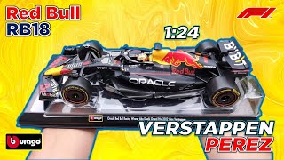 ¡Oracle RedBull Racing RB18 Bburago 124 Max Verstappen amp Sergio Pérez  Review [upl. by Clementi794]