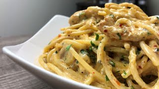 Alfredo Chicken Spaghetti Recipe  Homemade Italian Recipe  Restaurant Style [upl. by Eniluj]