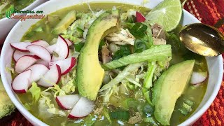 COMO HACER POZOLE VERDE DE POLLO para LA FAMILIA y VENTA DE COMIDA A DOMICILIO [upl. by Barra]