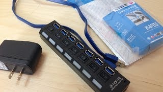 7 Port USB 30 Hub Review and Missing Driver Fix [upl. by Dadelos569]