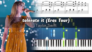 Taylor Swift  tolerate it Live at the Eras Tour  Accurate Piano Tutorial with Sheet Music [upl. by Peterson866]